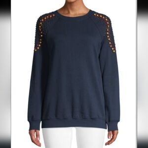 Hemant&Nandita beaded sweatshirt shoulder